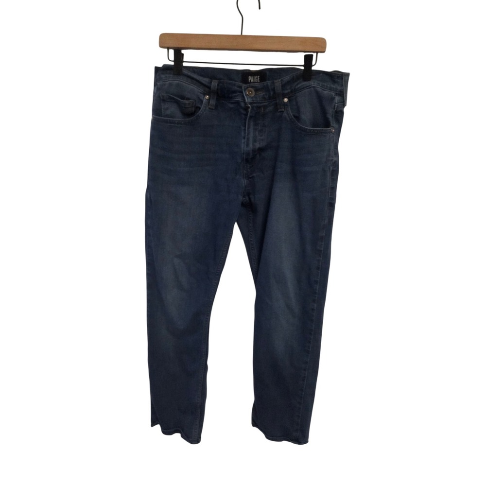 Paige Lennox Slim‎ Fit Mens Jeans Dark Indigo Blue Size 32